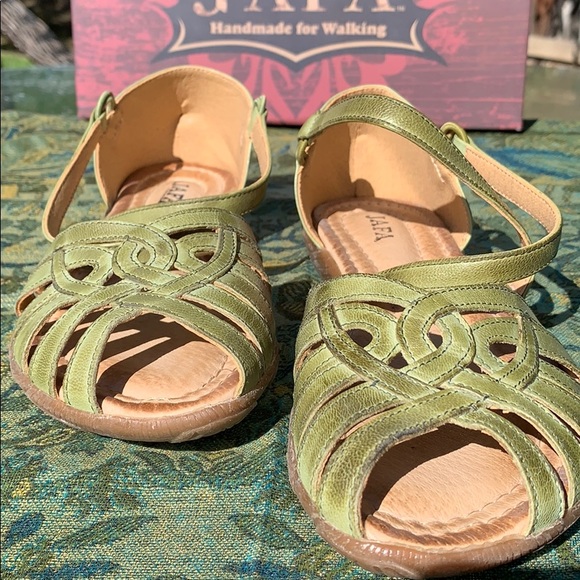 JAFA 135 Green Sandals Size 37/7 NIB - Picture 3 of 9